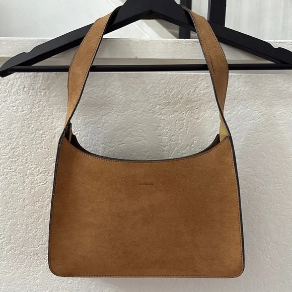 Mondani Vintage Brown Suede Shoulder Bag - Picture 3 of 7